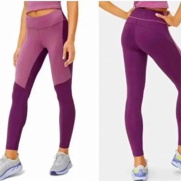 Outdoor Voices Tech Sweat 7/8 leggings in Pinot/Kalamato Dize - Picture 1 of 4